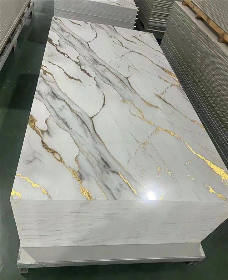 PVC UV мраморен лист декоративен за вътрешна стена
